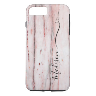 Personalised Marble Swirl Phone Case Pink