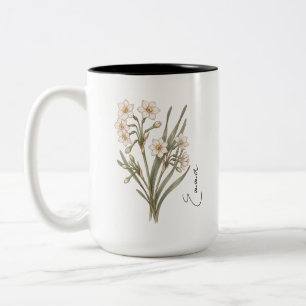 Personalised March Daffodil Birth Flower Mug