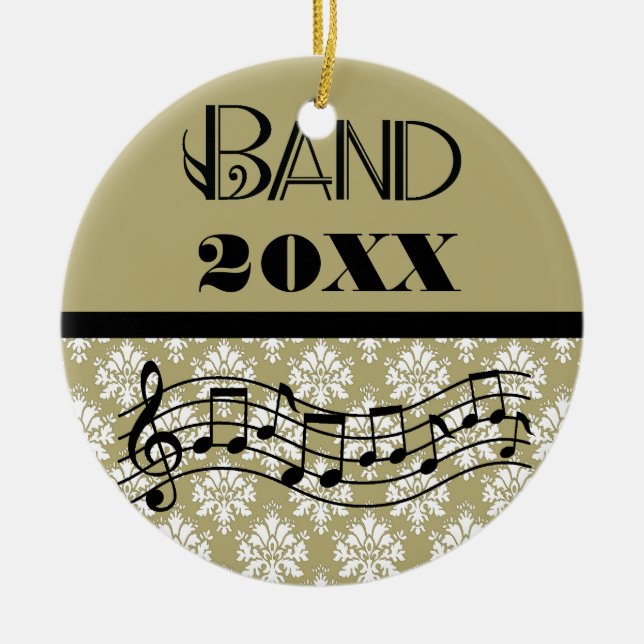 Personalised Marching Band Music Ornament (Front)