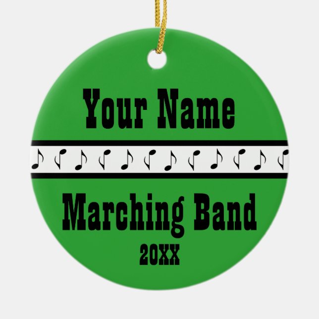 Personalised Marching Band Music Ornament Keepsake (Front)