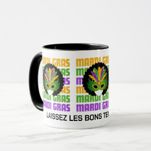Personalised MARDI GRAS Masquerade Afro Mug