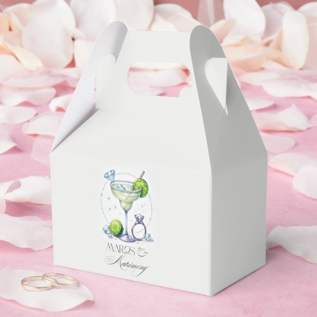 Personalised Margs and Matrimony Bridal Shower Favour Box (Wedding)