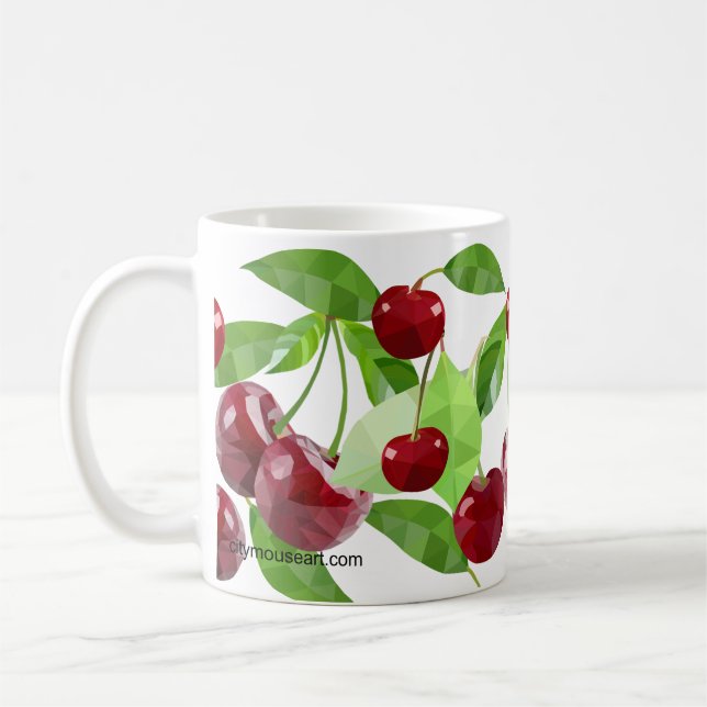 Personalised Marian Cherry Coffee Mug (Left)