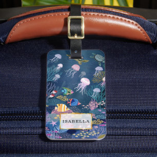 Personalised Marine Life Luggage Tag