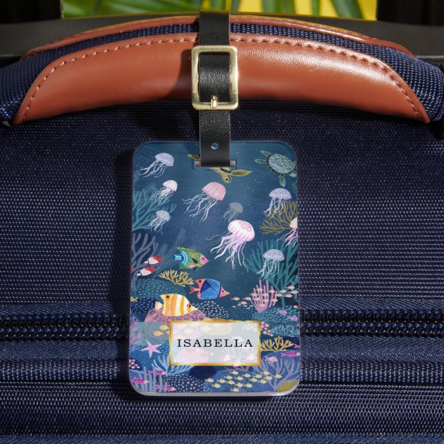 Personalised | Marine Life Luggage Tag (Front Insitu 2)