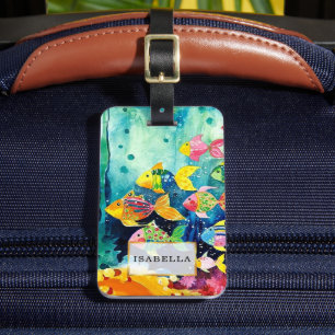 Personalised   Marine Life Luggage Tag
