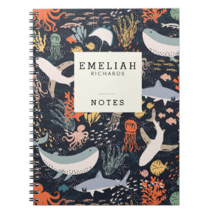 Personalised Marine Life Notebook
