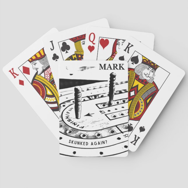 Personalised Mark Name | Cribbage Playing Cards (Back)
