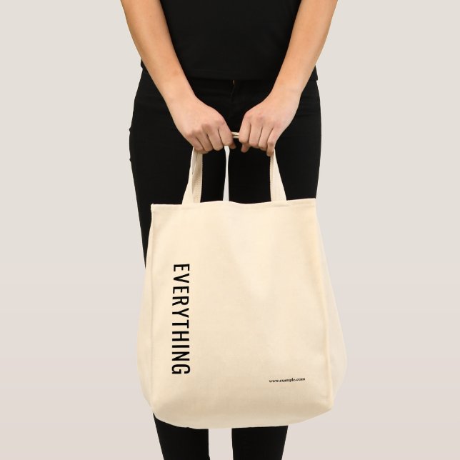 Personalised Market Tote Bag Simple Chic Design (Front (Product))