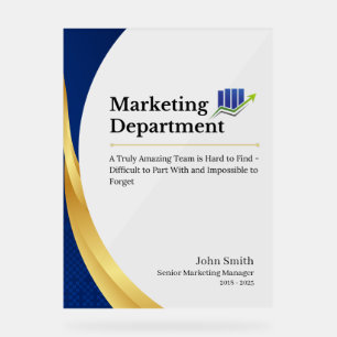 Personalised Marketing Department Acrylic Sign