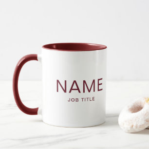 Personalised Maroon Combo Mug with Your Name