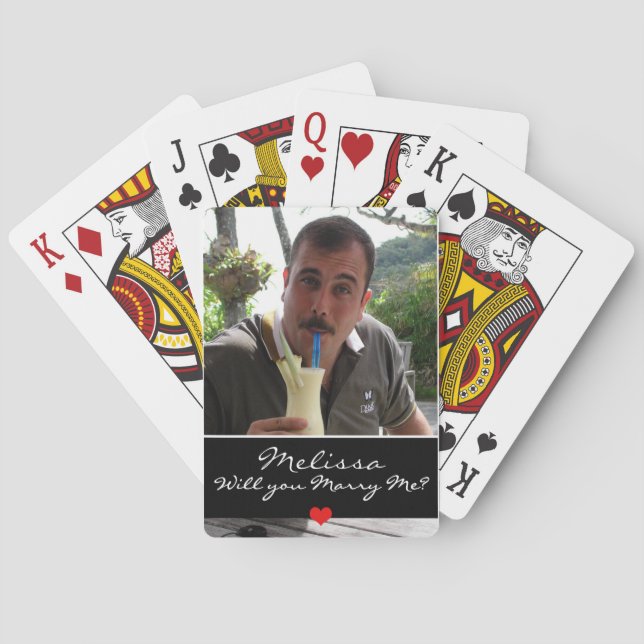 Personalised Marriage Proposal Playing Cards (Back)