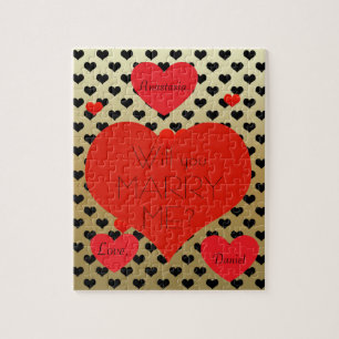 Personalised marriage proposal will you marry me jigsaw puzzle