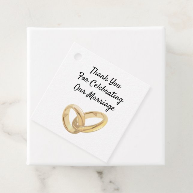 Personalised Marriage Rings Favour Tags (In Situ)