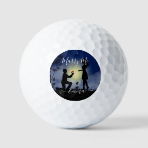 Personalised Marry Me Marriage Proposal Golf Balls