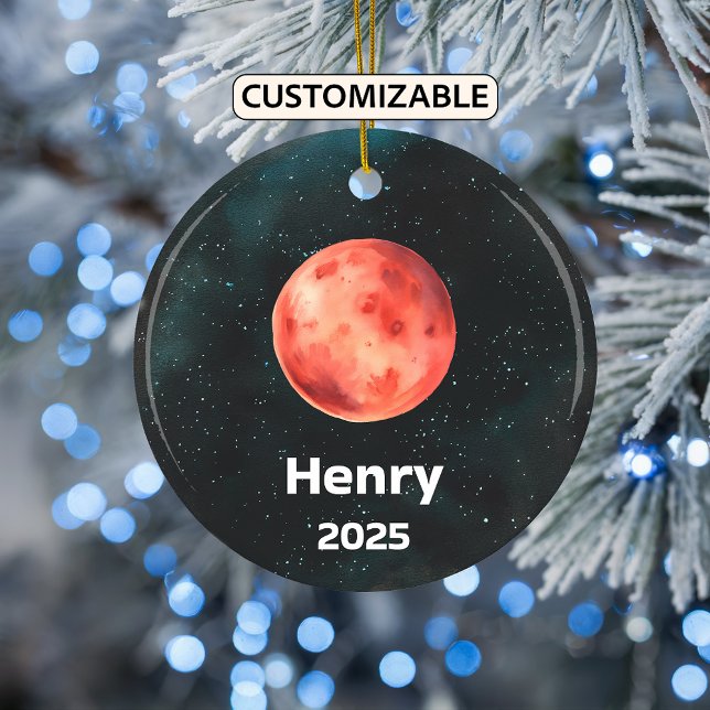 Personalised Mars Ornament, Solar System, Planet Ceramic Ornament (Creator Uploaded)