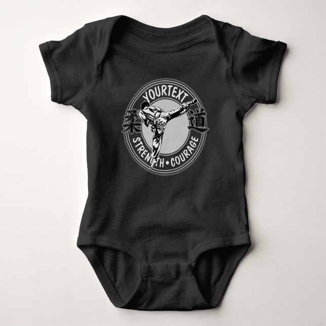 Personalised Martial Arts JUDO Japan Combat Sport  Baby Bodysuit (Front)