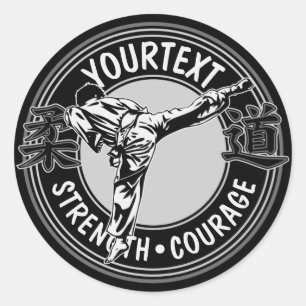 Personalised Martial Arts JUDO Japan Combat Sport  Classic Round Sticker