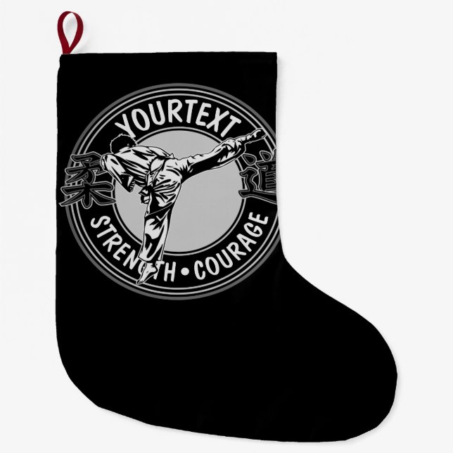 Personalised Martial Arts JUDO Japan Combat Sport  Large Christmas Stocking (Front)
