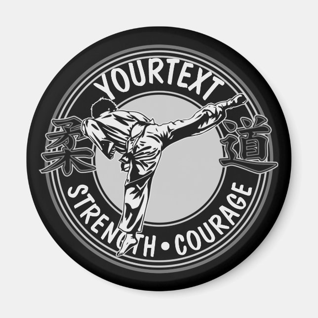 Personalised Martial Arts JUDO Japan Combat Sport  Magnet (Front)