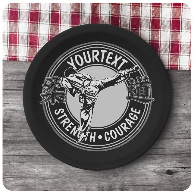 Personalised Martial Arts JUDO Japan Combat Sport  Paper Plate (Creator Uploaded)