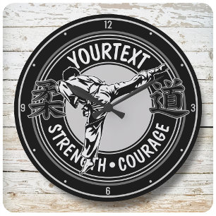 Personalised Martial Arts JUDO Japan Combat Sport Round Clock
