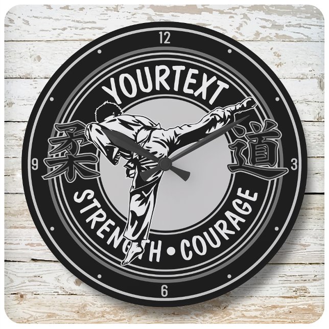 Personalised Martial Arts JUDO Japan Combat Sport Round Clock (Creator Uploaded)