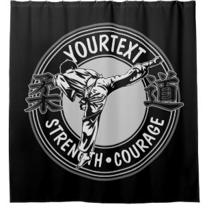 Personalised Martial Arts JUDO Japan Combat Sport  Shower Curtain