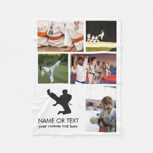 Personalised Martial Arts Karate Photo Collage Fleece Blanket