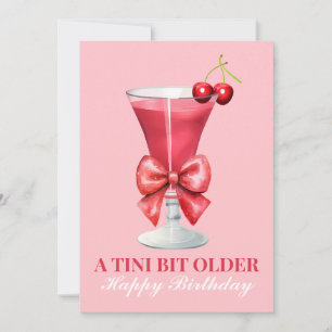 Personalised Martini Happy Birthday Card