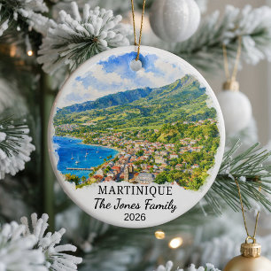 Personalised Martinique Ceramic Ornament, Custom C Ornament