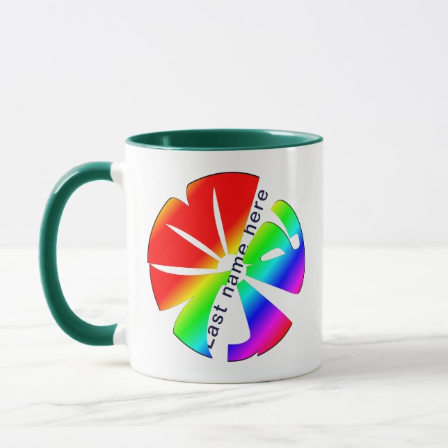 Personalised "Mary" Name Sphere Colourful Rainbow Mug (Left)
