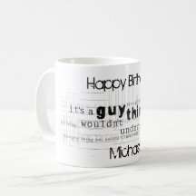 Personalised Masculine Happy Birthday for Him