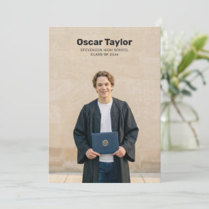 Personalised Masculine Photo Graduation Class 2026 Announcement