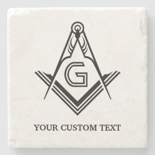 Personalised Masonic Gifts    Stone Coaster