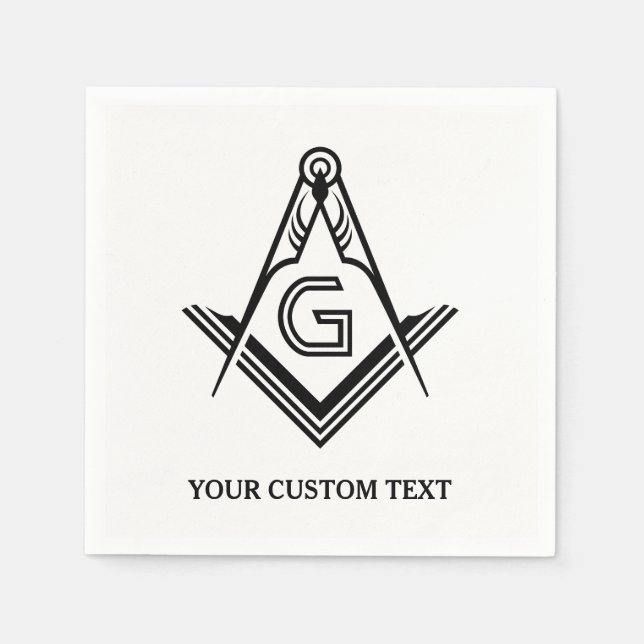 Personalised Masonic Napkins and Decorations (Front)