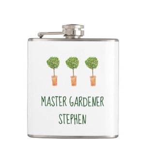 Personalised Master Gardener   Gardening Hip Flask