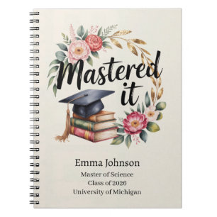 Personalised Mastered It Graduation Notebook
