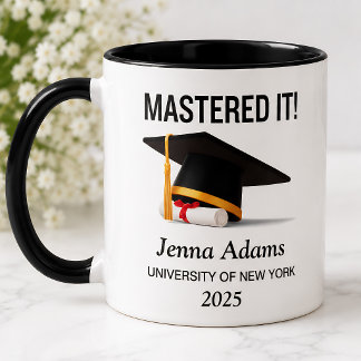 Personalised Mastered It High School Graduation Mug