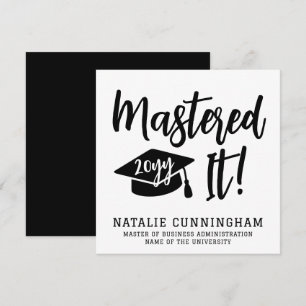 Personalised Masters Degree Graduation Mastered It