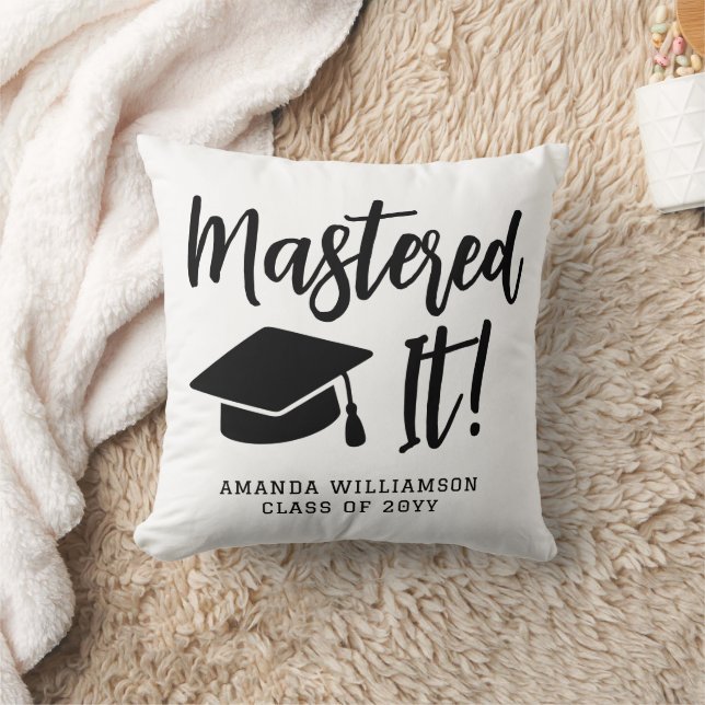 Personalised Masters Degree Graduation Mastered It Cushion (Blanket)