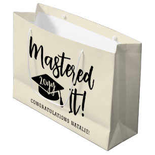 Personalised Masters Degree Graduation Mastered It Large Gift Bag