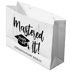 Personalised Masters Degree Graduation Mastered It Large Gift Bag
