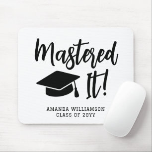 Personalised Masters Degree Graduation Mastered It Mouse Pad