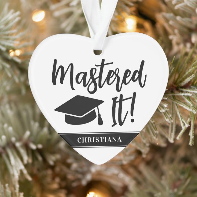 Personalised Masters Degree Graduation Mastered It Ornament (Tree)