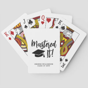 Personalised Masters Degree Graduation Mastered It Playing Cards
