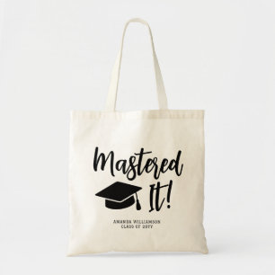 Personalised Masters Degree Graduation Mastered It Tote Bag
