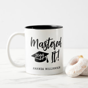 Personalised Masters Degree Graduation Mastered It Two-Tone Coffee Mug