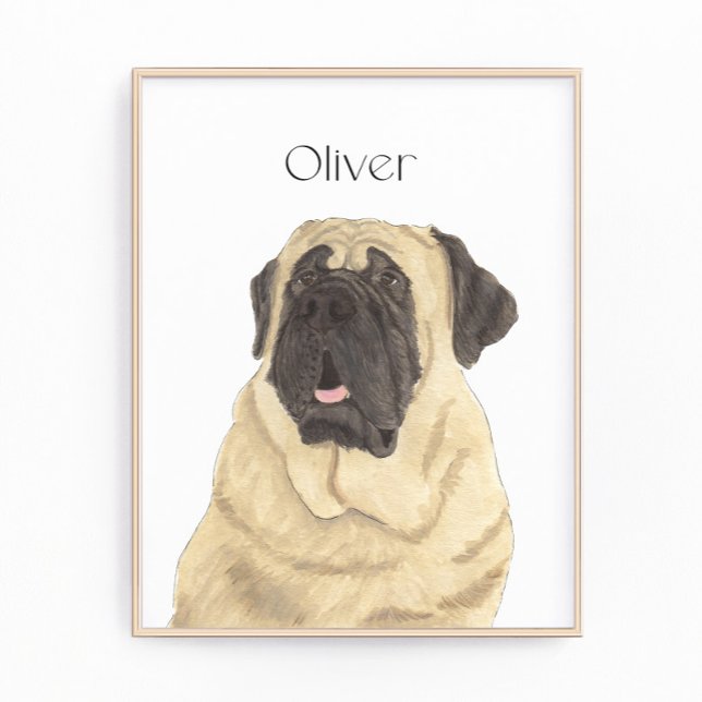 Personalised Mastiff Portrait Art Photo Print (Creator Uploaded)