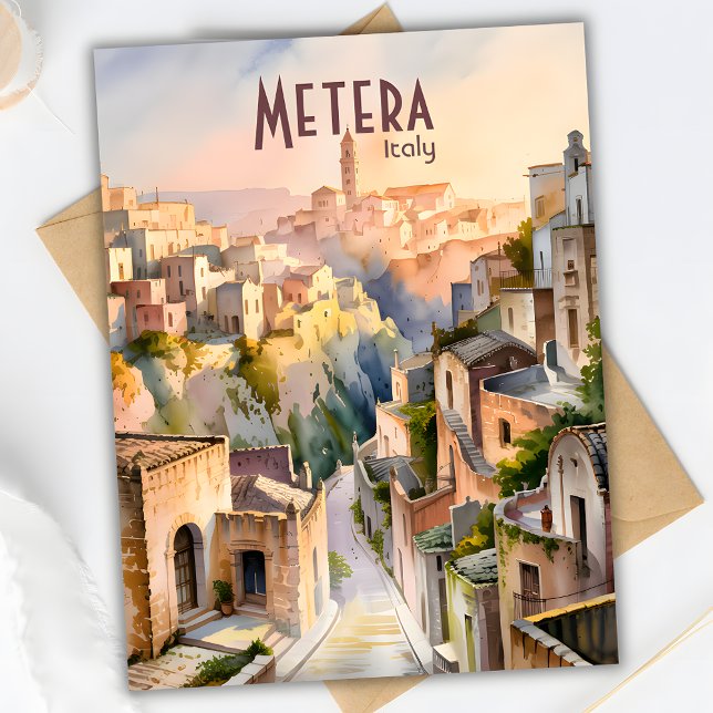 Personalised Matera Italy Travel Sassi di Matera Postcard (Matera Italy Travel Sassi di Matera Postcard)